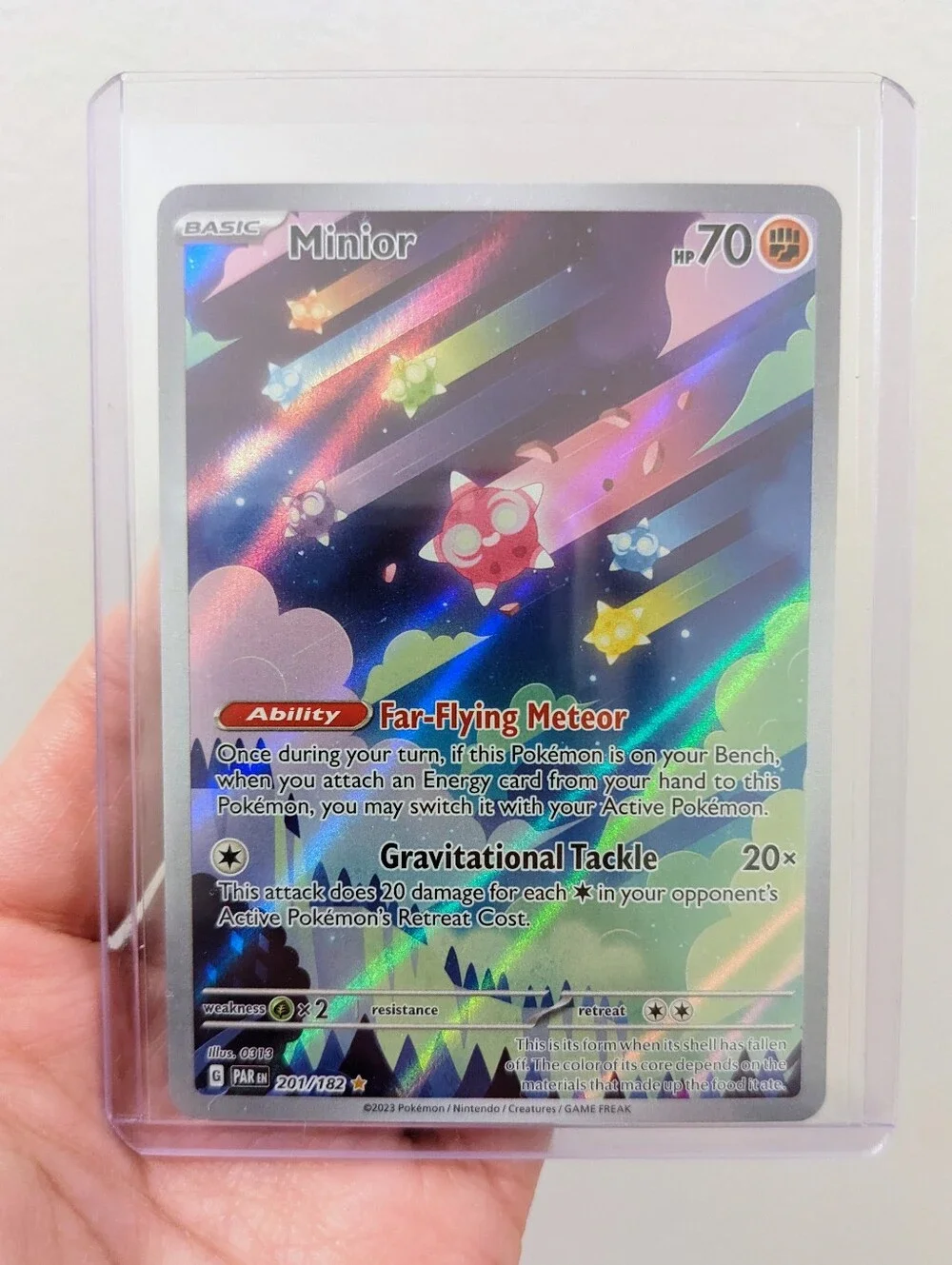 minior pokemon card full art CGC GEM 10 Japanese Rare (Graded Card)  Phurion Fighting Colorless Swift (20) This attacks damage isnt affected by Weakness What's your favorite full art